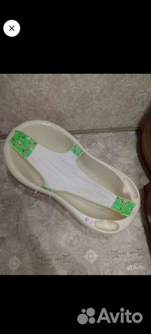 Ванночка с гамаком.Круг для плав. и ковш детский