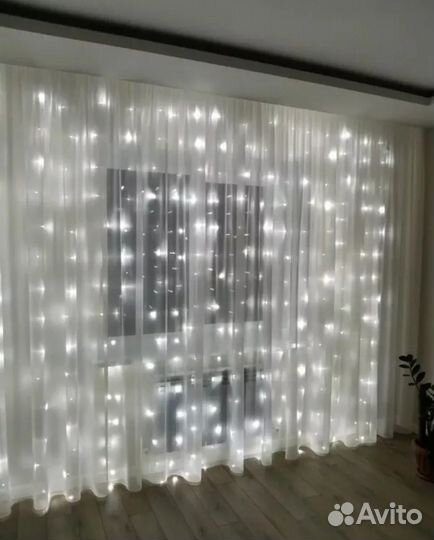 Гирлянда штора + удлинитель