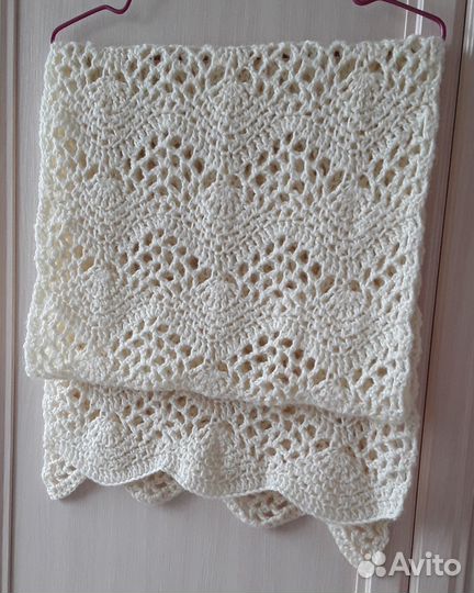 Палантин шарф накидка вязаный ручная работа
