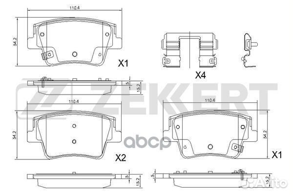 Колодки торм. диск. задн. Hyundai Santa Fe IV 1