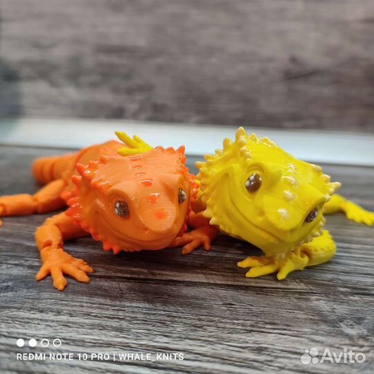 Игрушка игуана Дракон 3д подвижная Ящерица