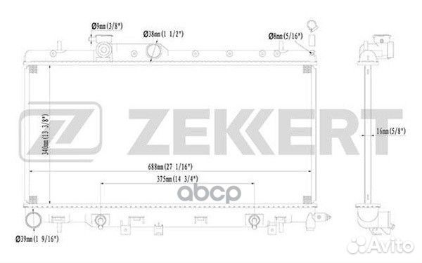 Радиатор охл. дв. Subaru Impreza II (GD GG) 00