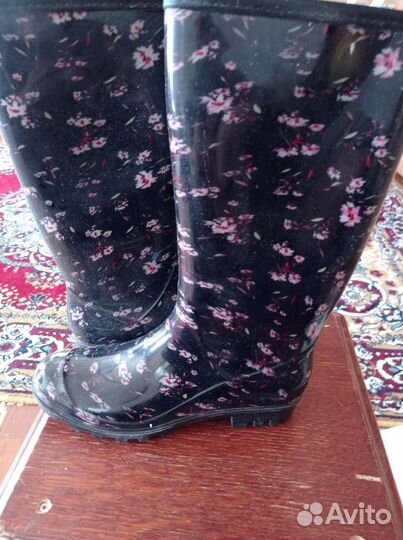 Женские утеплённые резиновые сапоги 39