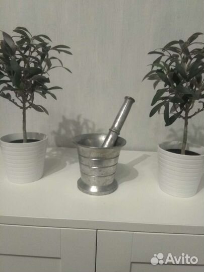 Алюминиевая ступка с пестиком коллекционная