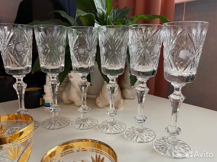 Хрустальные фужеры Кубки 20-й век