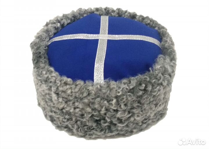 Кубанка из каракуля серого цвета