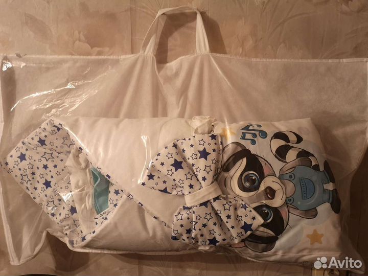 Конверт на выписку для мальчика зимний