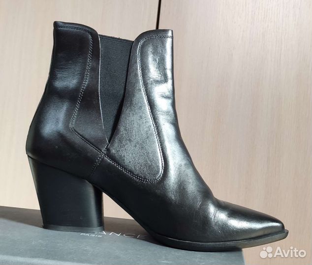 Ботильоны казаки gino rossi. Нат кожа