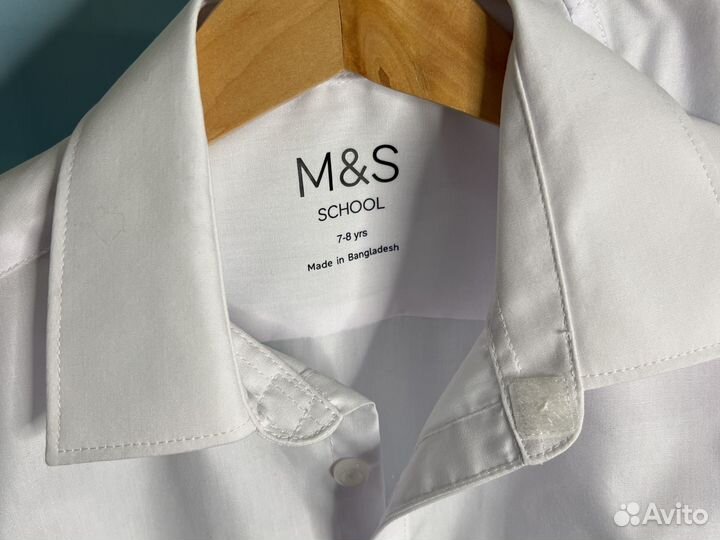 Рубашка белая школьная M&S новая