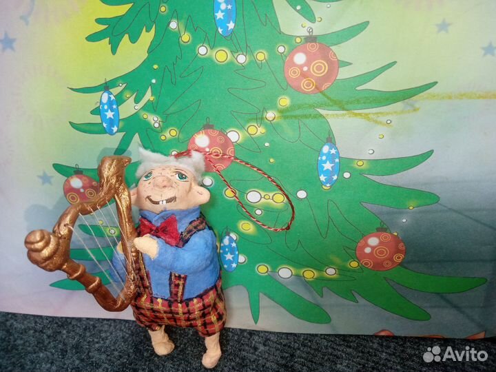 Игрушка ватная елочная