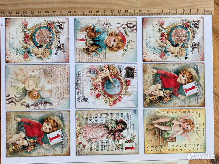 Бумаги чипборды бирки для скрапбукинга творчества