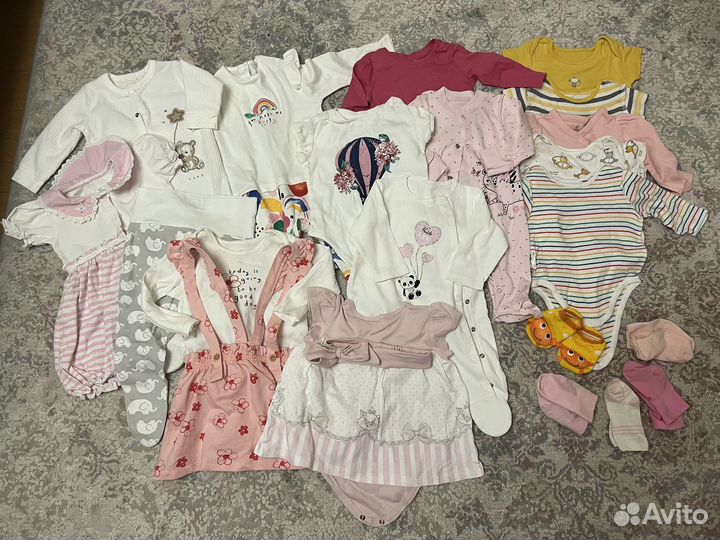 Вещи брендовые пакетом для девочки 56 68 74