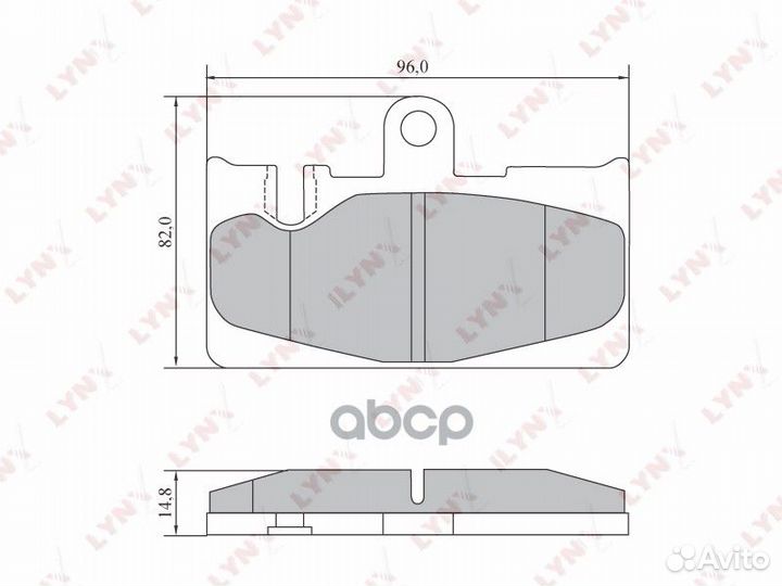 Колодки тормозные дисковые зад BD7569 lynxauto