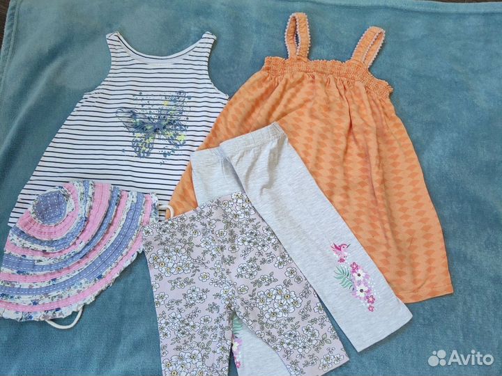 Летние вещи пакетом платья 92