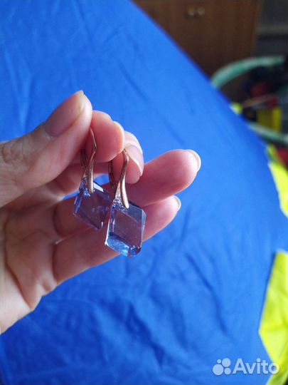 Серьги позолоченные