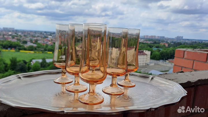 Бокалы цветное стекло СССР