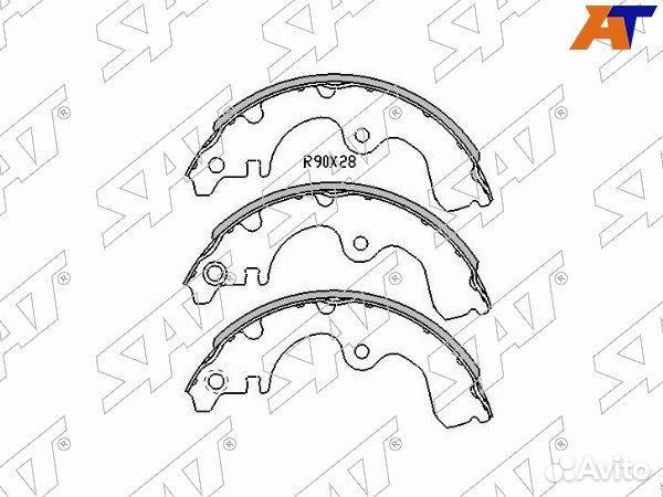 Колодки тормозные барабаные toyota corolla II