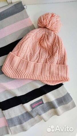 Шапка для девочки и шарф