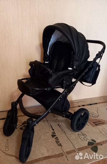 Коляска 2 в 1 Indigo Enigma Экокожа