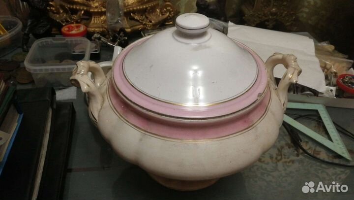 Супница фарфор старинная