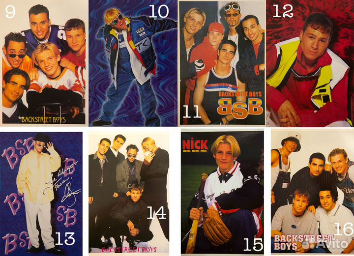 Открытки Backstreet Boys BSB 90-х годов
