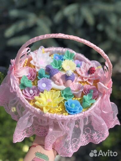 Мыльный букет с малышом