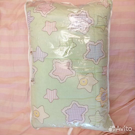 Комплект -подушка для новорожденных и плед