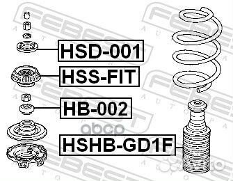 Пыльник+отбойник honda jazz/FIT 02-08 пер.к-кт