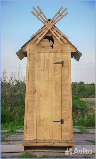 Уличный туалет с декором пхф 011