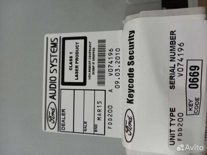 Штатная магнитола Ford Transit Connect, Focus 2