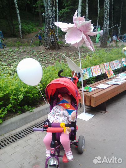 3х колесный велосипед с ручкой