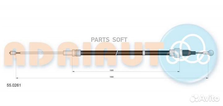 Adriauto 550261 AD55.0261 PE76340 1J0609721AC трос