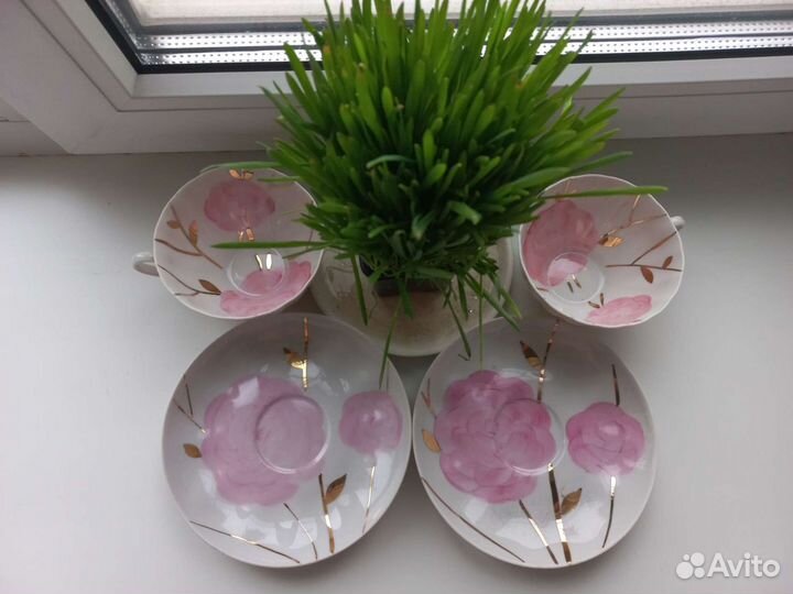 Чайная пара дулёво пионы