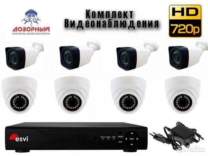 Комплект видеонаблюдения 8 камер