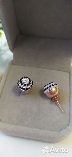 Пусеты с цирконием