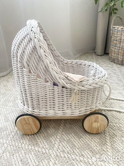 Плетеная коляска люлька подарок девочке