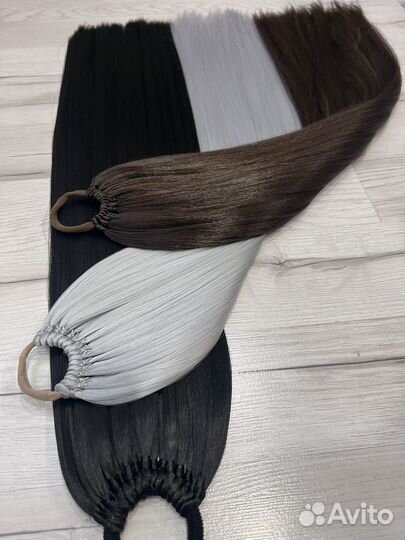 Шиньон. Афрохвост. Хвост на резинке