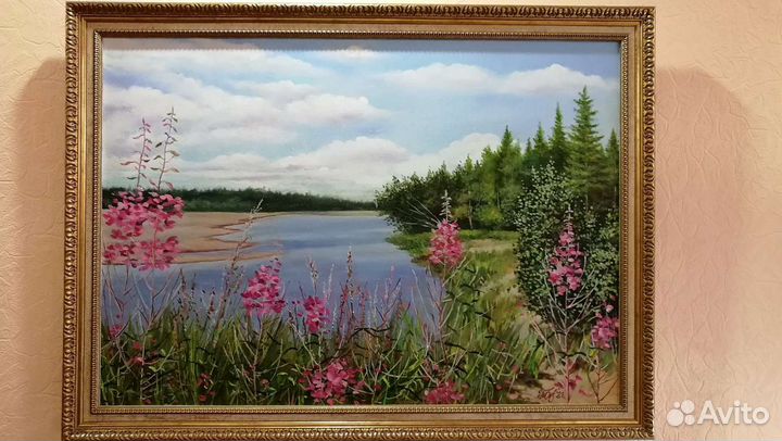 Картина, Иван-чай цветёт'' 2023г