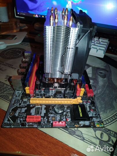 Комплект мать проц память куллер