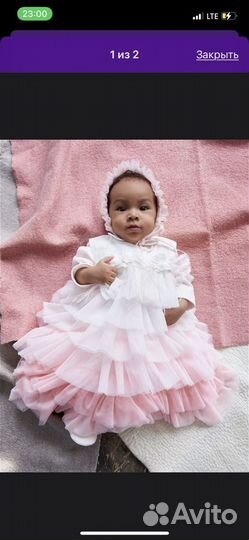 Платье нарядное для девочки 56р