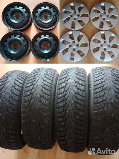 Шины, диски, колпаки. Полный комплект в сборе,зима