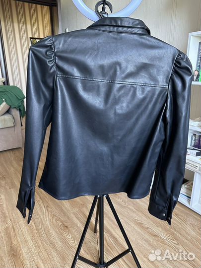 Кожаная рубашка H&M