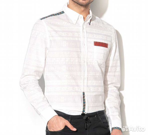 Рубашка desigual с яркими деталями S, XXL