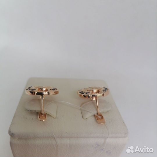 Золотые серьги С камнями (Au 585)