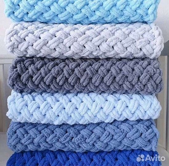 Плед детский вязаный ручная работа