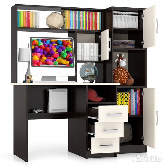 Компьютерный стол с колонкой ск-9 цвет дуб/венге