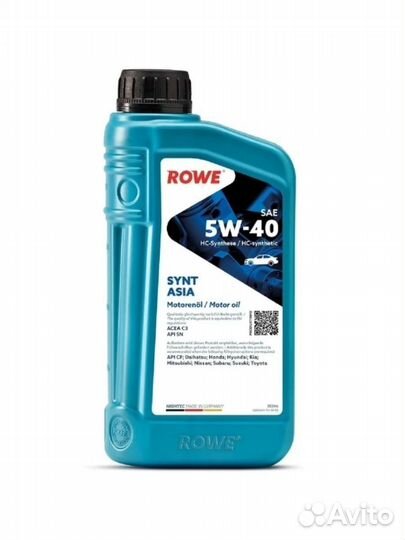 Моторное масло rowe Synt Asia 5W40 1л