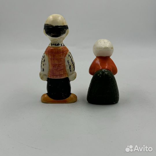 Статуэтки фигурки старинные Дед и бабка Дядюшка