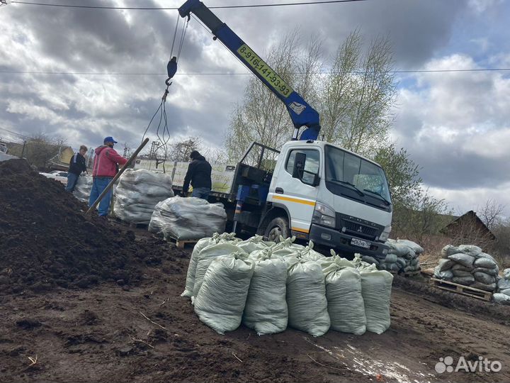 Растительный грунт в мешках, валом до 25м3