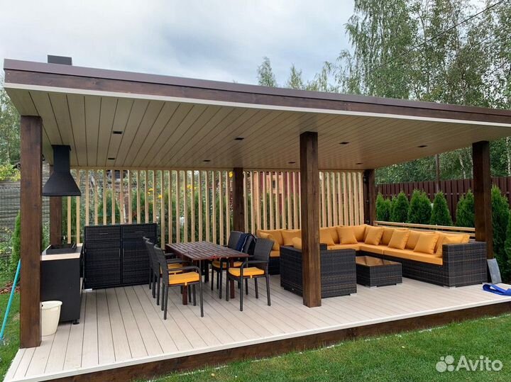 Беседка открытая лофт